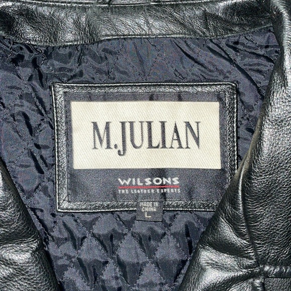 Mens Wilsons leather jacket- M Julian size Large - Picture 6 of 16